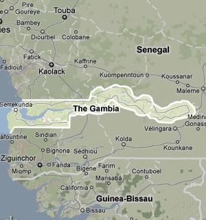 Karte Gambia